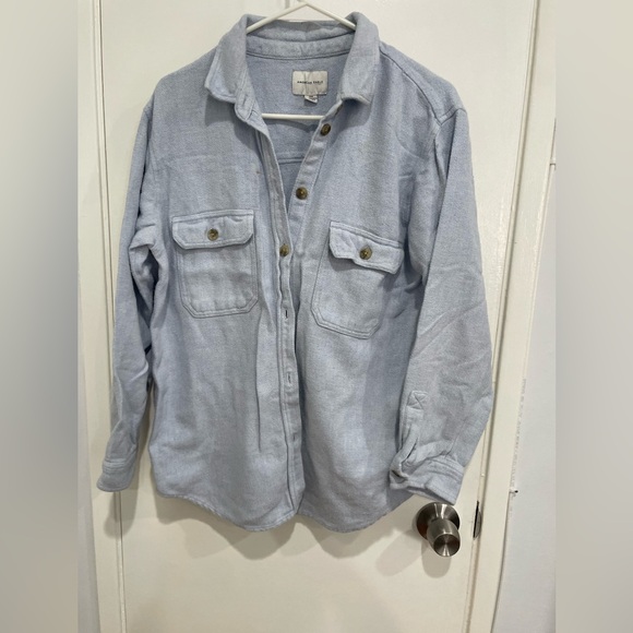 American Eagle Outfitters Tops - Light Blue Shacket